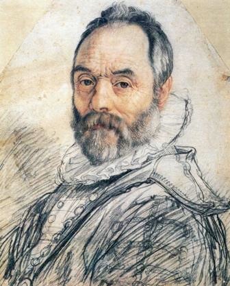 Hendrick Goltzius, Portrait of Giovanni Bologna, 1591, red and black chalk on paper