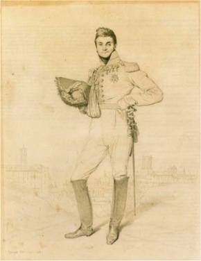 Jean-Auguste-Dominique Ingres, General Louis-Etienne Dulong de Rosnay, 1818, leadpoint on paper
