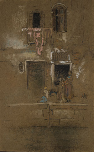 James McNeill Whistler, Note in Pink and Brown, 1880, charcoal and pastel on toned paper