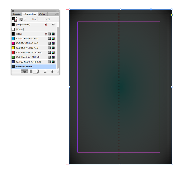 green gradient applied to shape