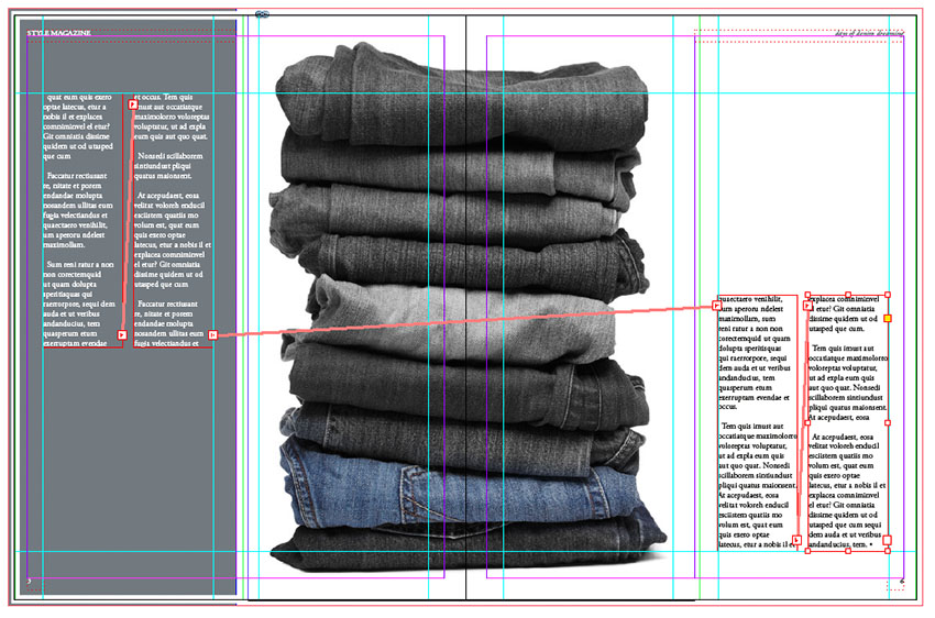 Threaded text on next spread