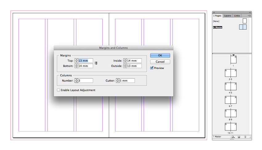 margins and columns