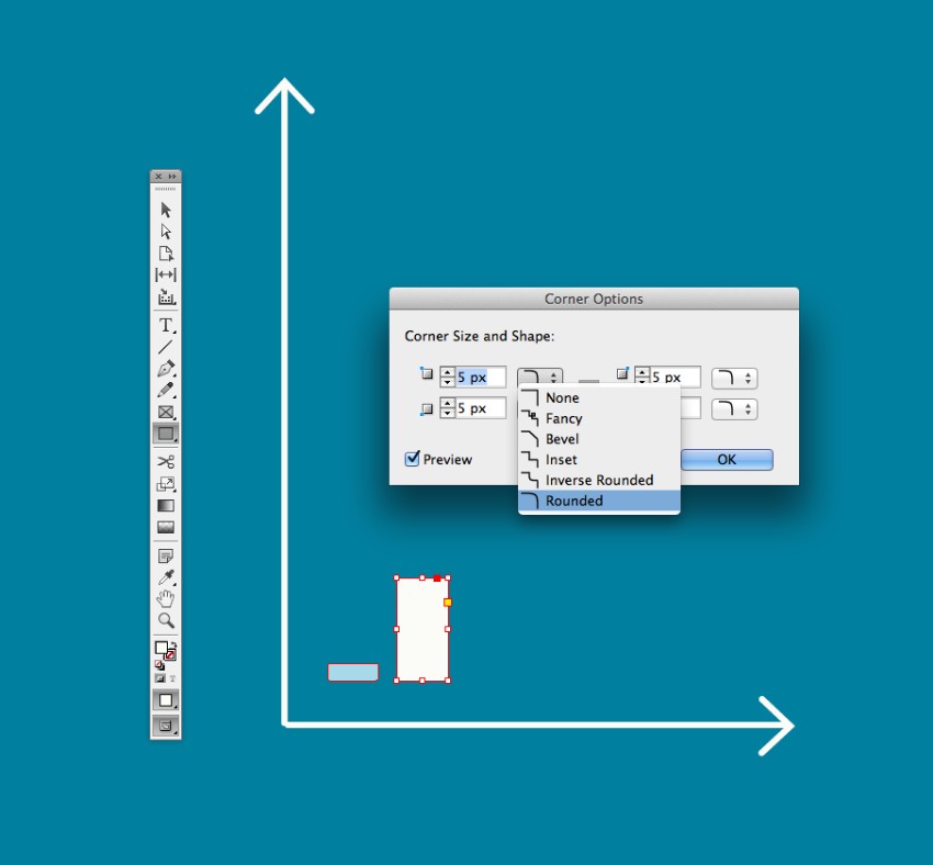 rounded corners