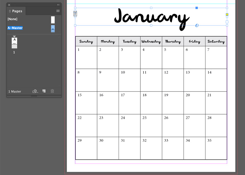 Adding the month