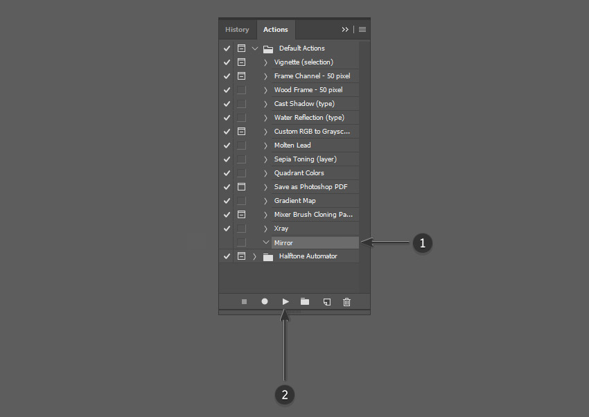 How to Mirror an Image in Photoshop Tutorial Play Action