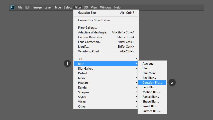 How to Mirror an Image in Photoshop Tutorial Use gaussian blur