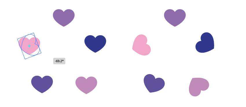 Rotate the hearts