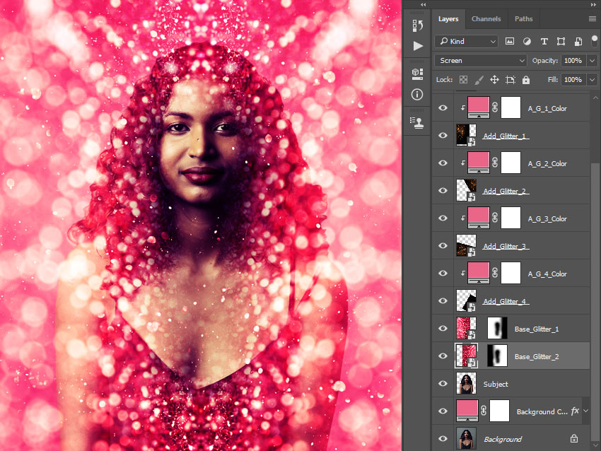 How to Create a Glitter Effect Action Communication, Art