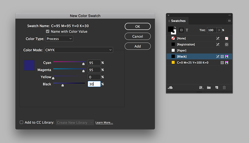 add new color swatches 