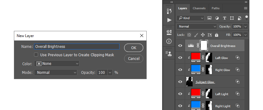 creating new levels adjustment layer