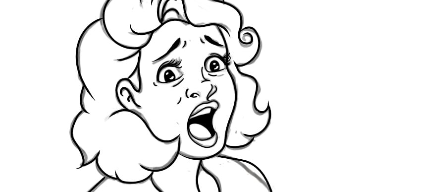 Ink on top of sketch