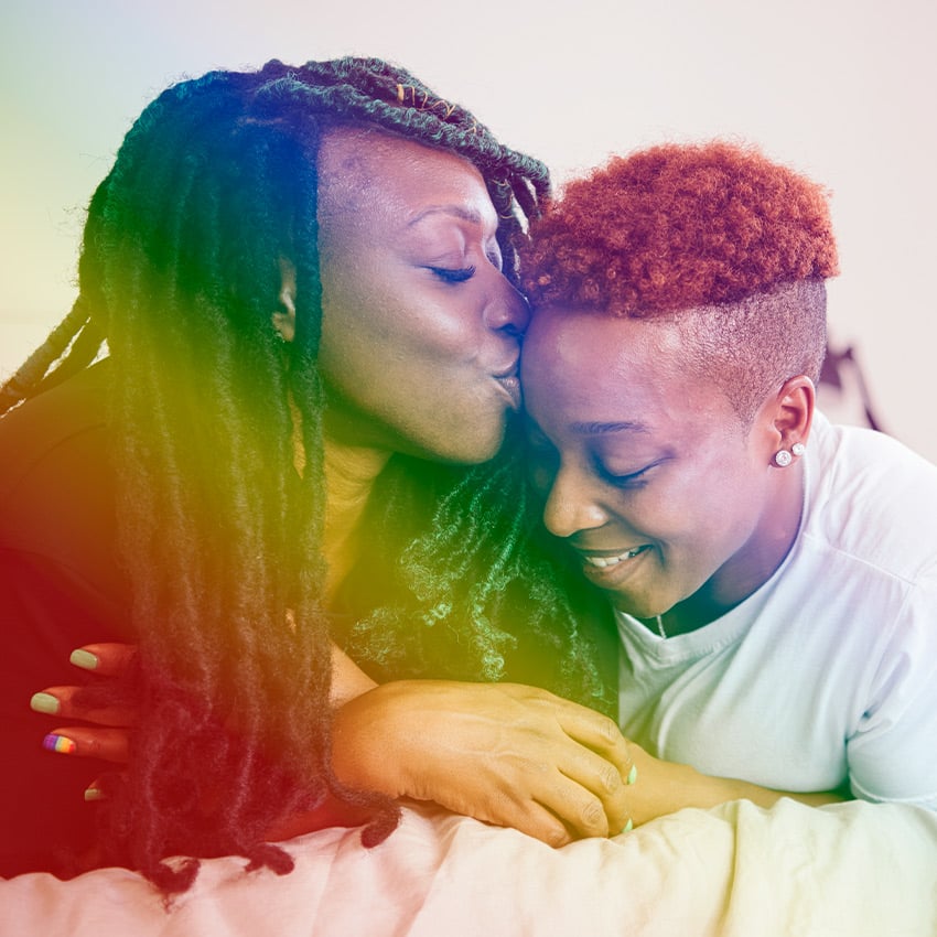 rainbow gradient photo effect 