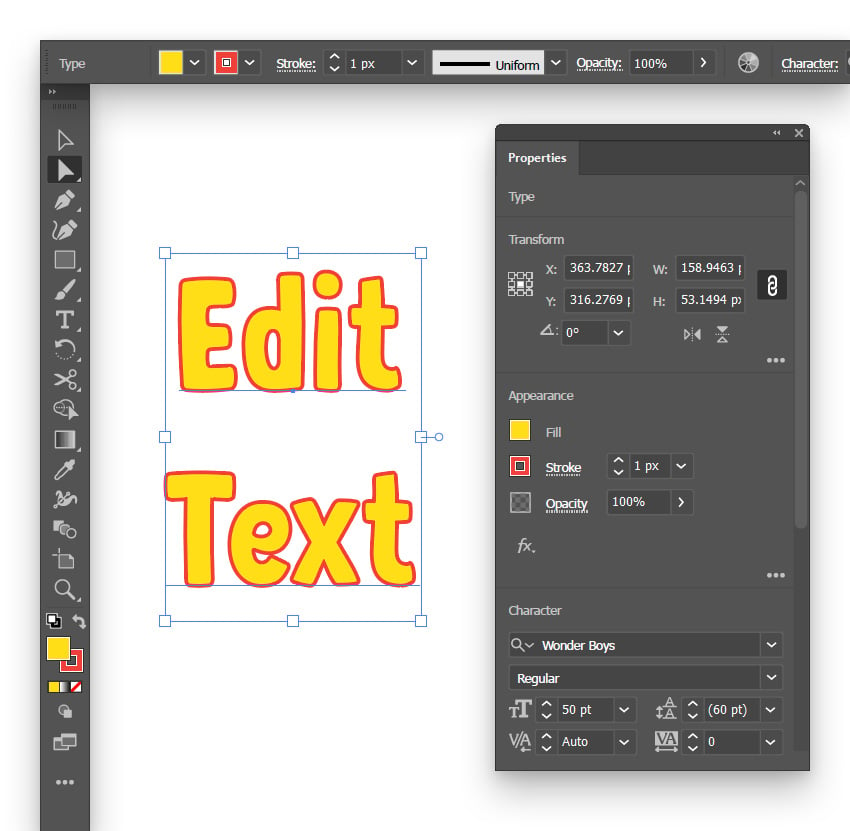 How to Edit Text in Illustrator | Communication, Art, Design & Instruction