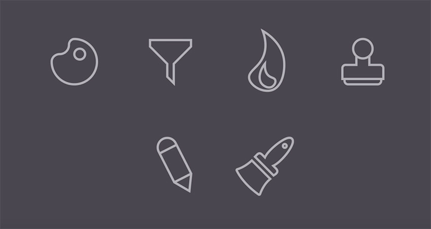 icons created with pen tool