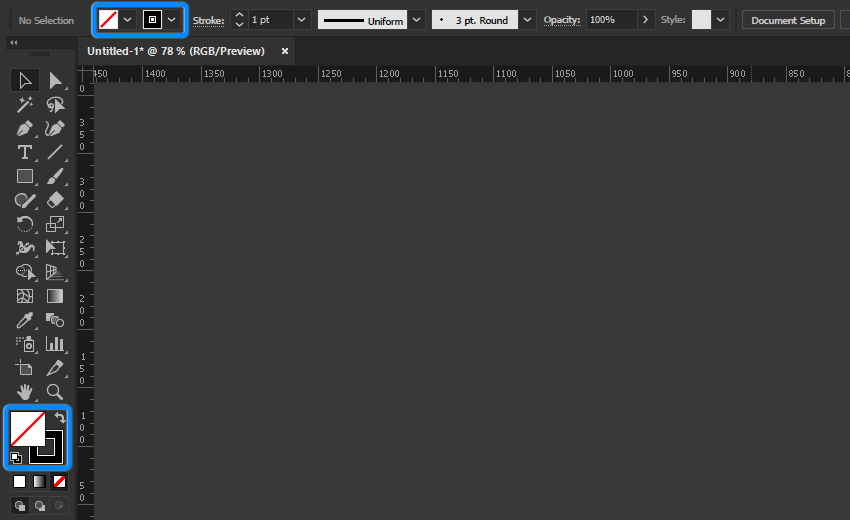 set the color to none and stroke to black