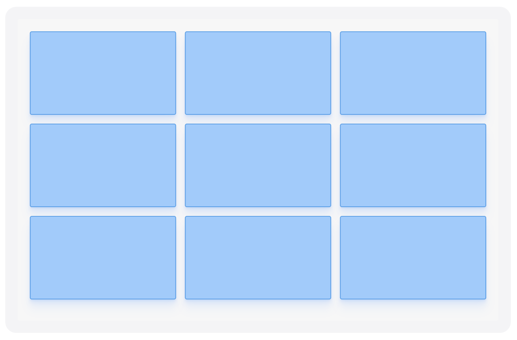 3x3 grid, constrained proportions (16:9)