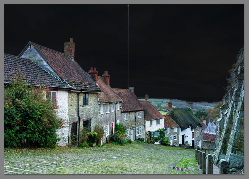 bright gradient on layer mask