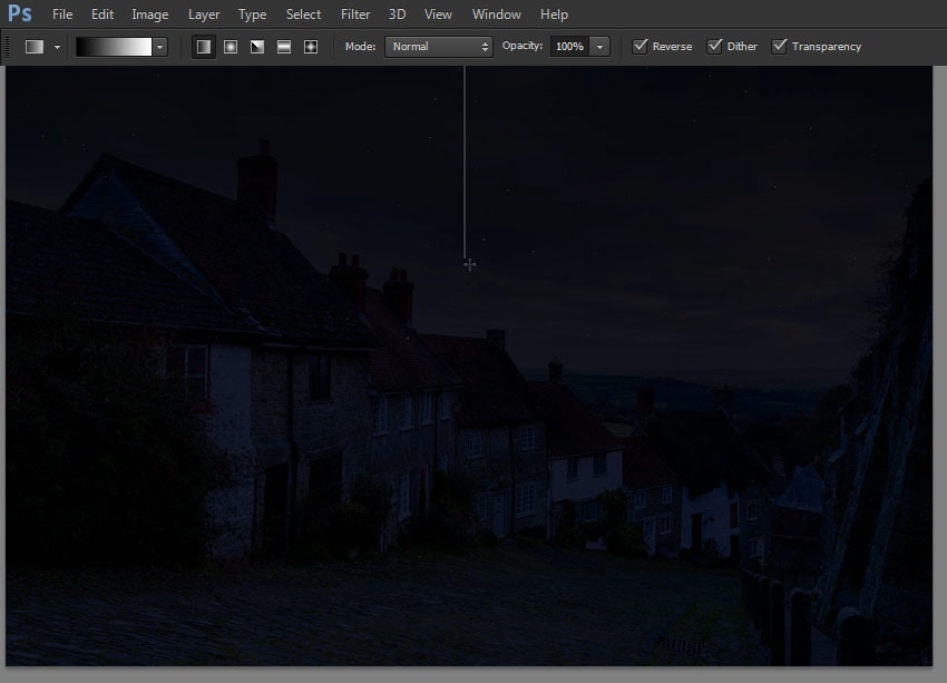 gradual change in opacity