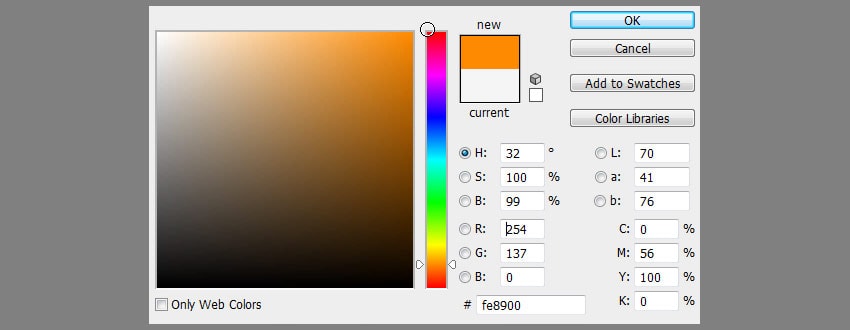 outer glow bright orange